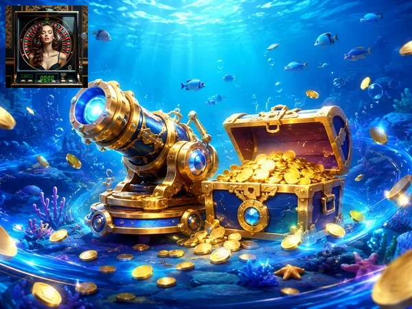 Visual karakter dan target dalam Gold Toad Fishing